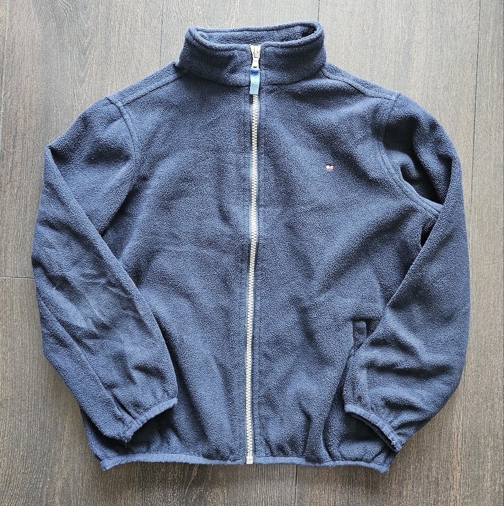 Tommy Hilfiger Dark Blue Zip-Up Fleece Sweater